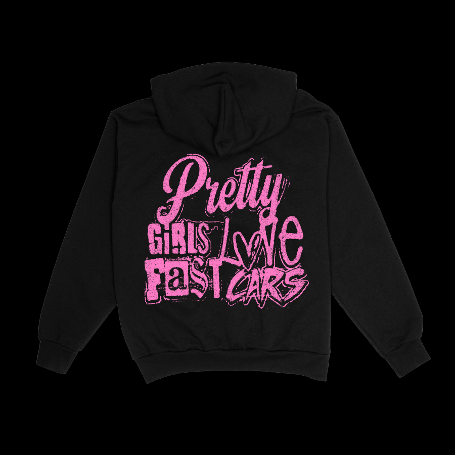 PRETTY GIRLS LOVE FAST CARS HOODIE - PINK